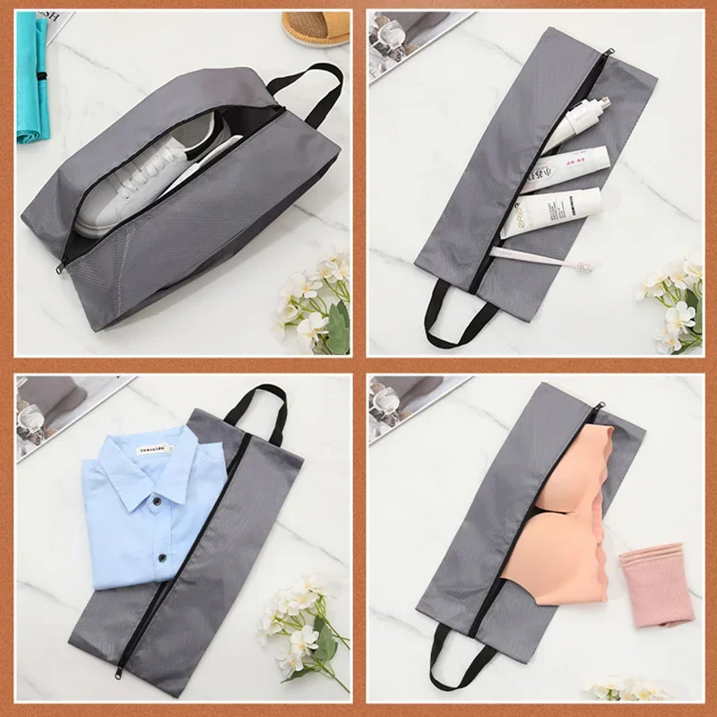 Portable Shoe Storage Bags Travel Shoe Cover Pouch Waterproof Pocket Unisex Zipper Organizer Bag Moistureproof Shoe Storage Pack