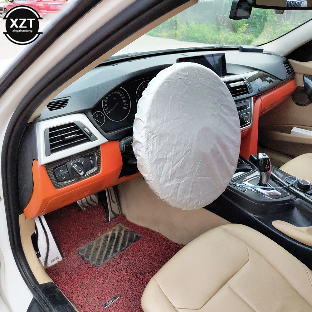 Auto Car Steering Wheel Sun Shade Cover Sunshade Protector Silver Cover Sun Block Anti-Heat Cover Steering Wheel Cover Sunscreen