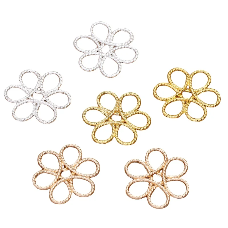 BoYuTe (50 Pieces/Lot) 25mm Alloy Flower Materials Handmade DIY Hair Jewelry Accessories