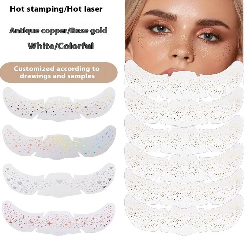 

Water Transfer Printing Sticker Hot Rose Gold Freckle Temporary Tattoo Stickers Hot Stamping Freckles Makeup Patches Face Makeup