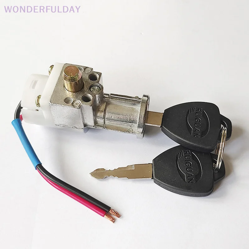 New Universal Electric Bicycle Lithium Battery Box Lock Big Head Lock Electric Vehicle E-bike Lithium Battery Lock On/Off