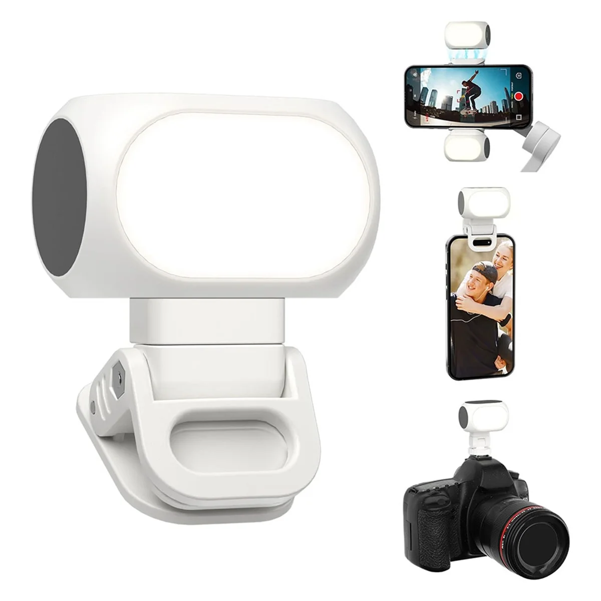 

A05RP Mini Magnetic Video Light with Phone Clip & Cold Shoe Moun, Portable Photography Light for Phone, Camera, Gimbal