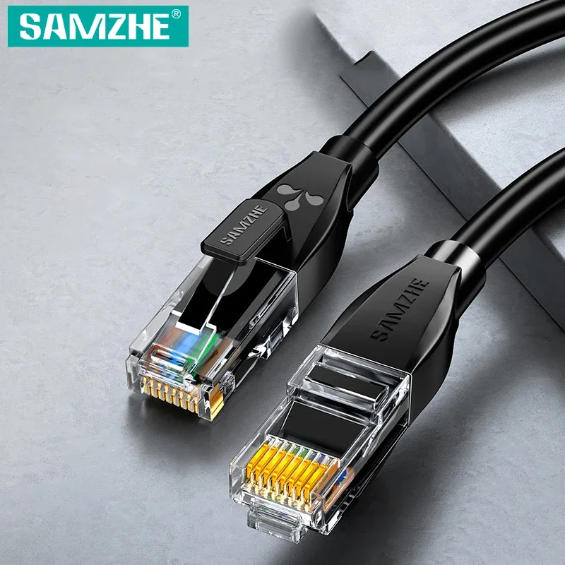 Samzhe 1000Mbps Cat6 Ethernet Cable Gigabit High Speed  Internet Cord RJ45 Shielded Network LAN Cord for PC PS5 PS4 PS3 Xbox
