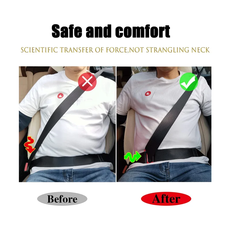 Plastic Car Safety Seat Belt Adjuster Anti-Neck Belt Positioner Stopper Children Shoulder Guard Buckle Safety Seat Belt Cover