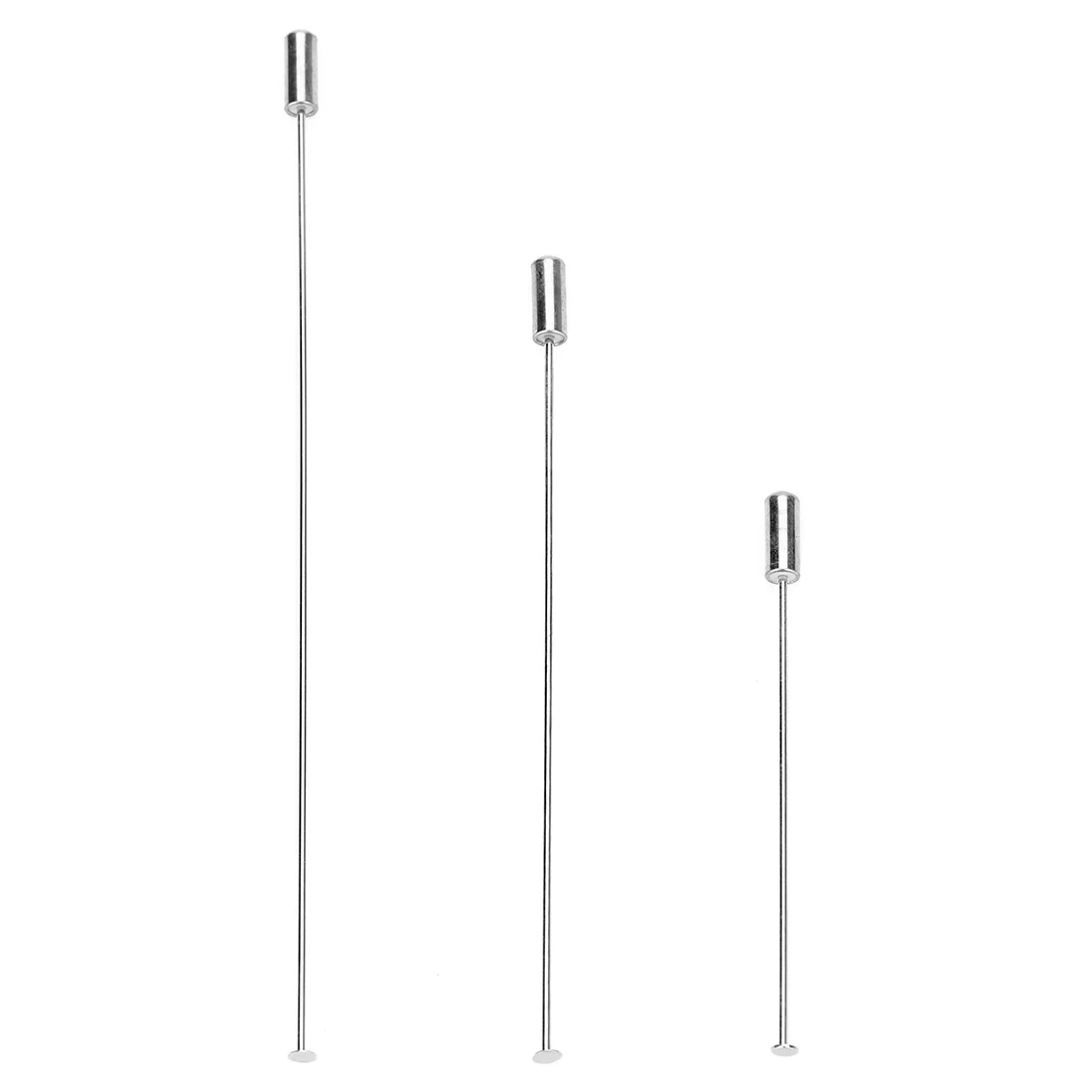 10Pcs/Lot 60-120mm Flat Head Pins Rhodium Headpins With Stopper Safety Brooch For DIY Jewelry Making Accessories Wholesale