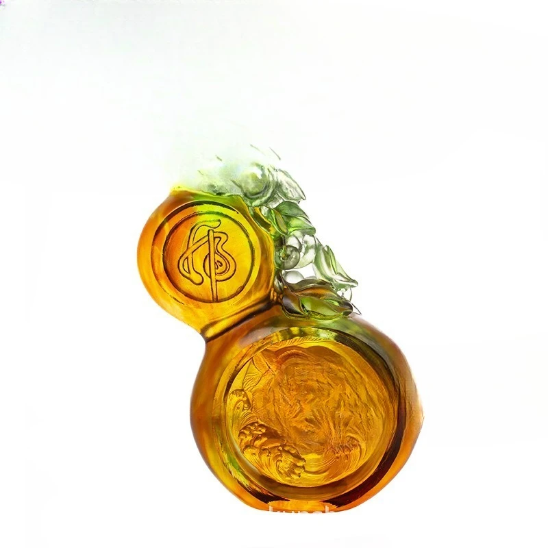 Prosperous Fortune and Prosperity Glazed Ornaments, Gourd God of Wealth Blessing Shop Opening Gifts