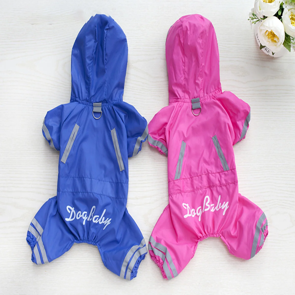 New Pet Dog Clothes Raincoat Jumpsuit With Hat Summer Rainy Day Waterproof Coat For Dog Cat Pet perro del impermeable S-XXL