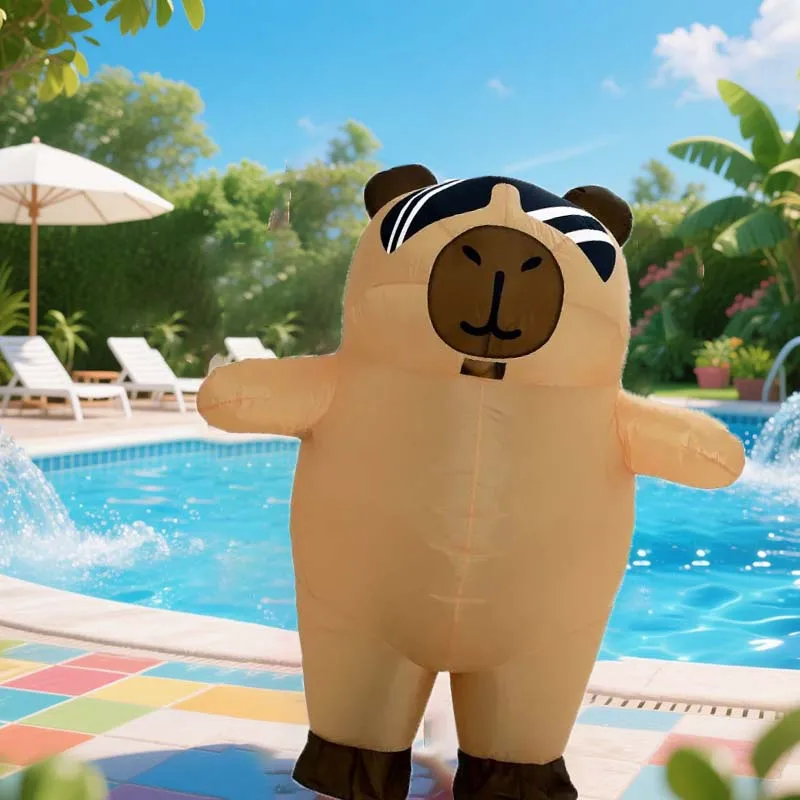 

Adult Sunglasses Capibalaka Inflatable Capybara Costume Fun Halloween Party Costumes Cosplay Cartoon Doll Outfit New