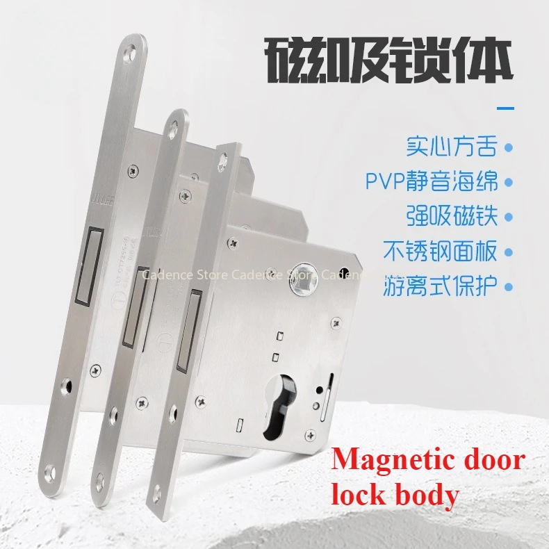304 Stainless Steel Anti-theft Door Lock Body Universal Lock Body for Entrance Gate Silent Lock Body Household Accessories