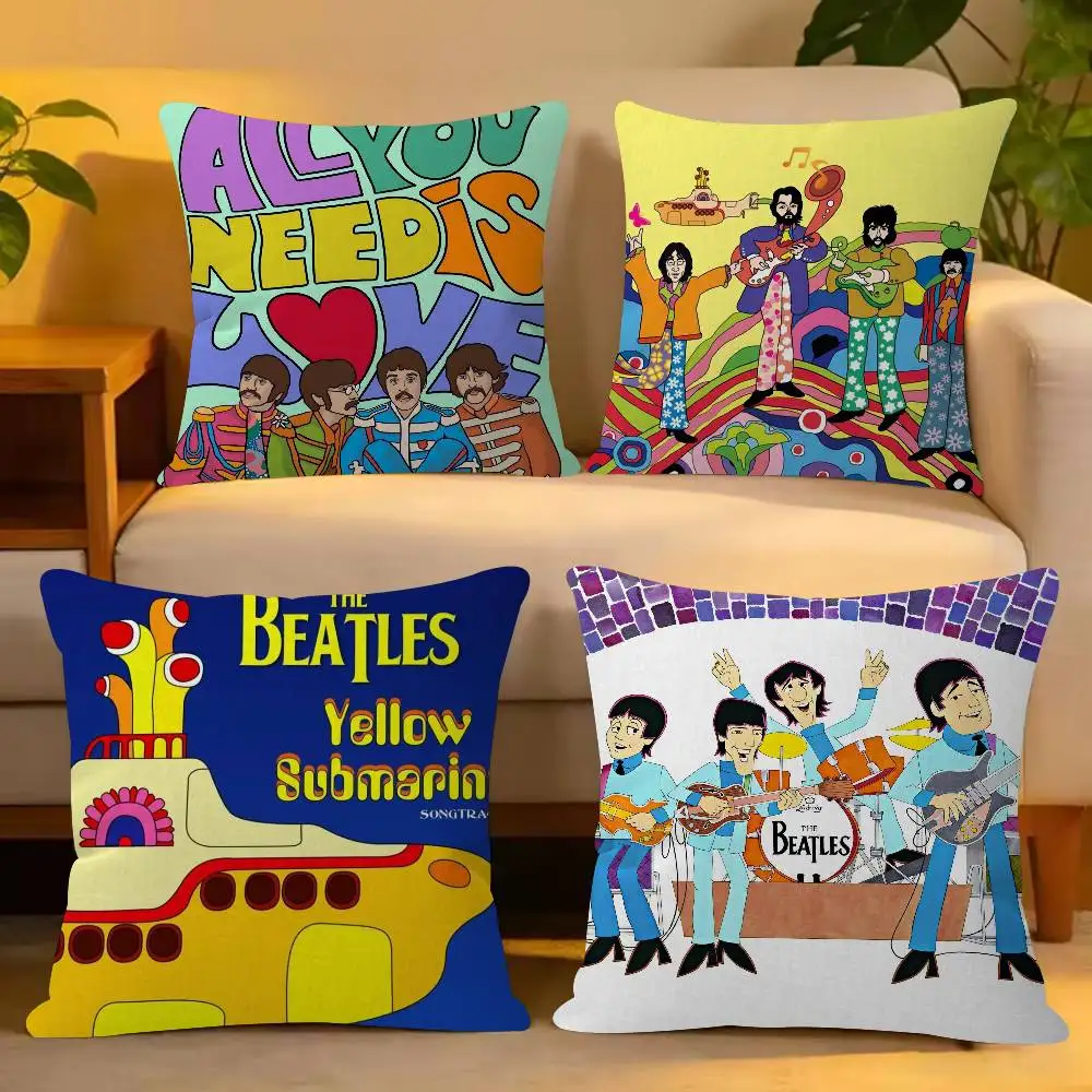 Classic Band The Beatles Cushion Cover Inches Farmhouse Decor Home Throw Pillow Covers For Couch Decorations