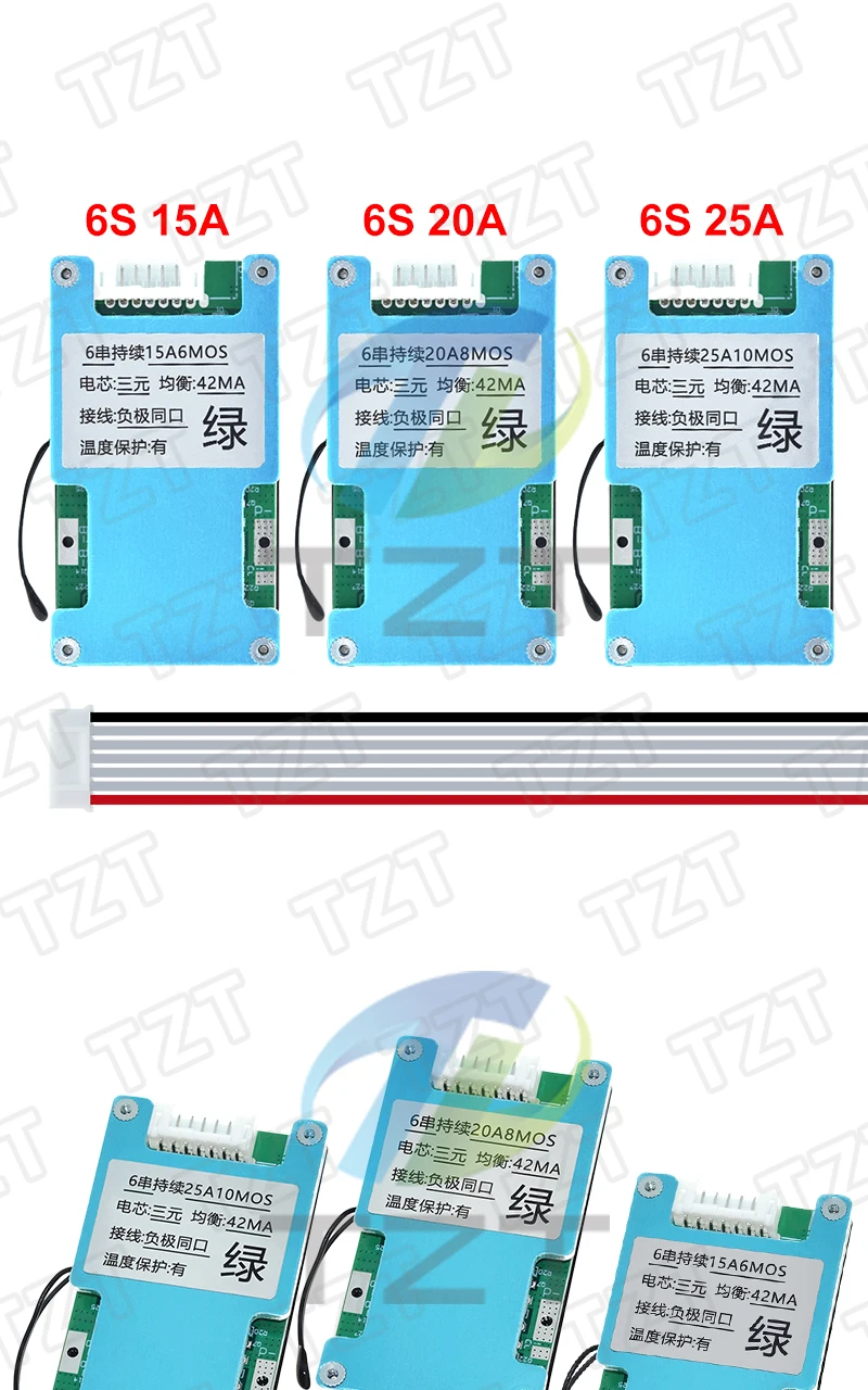 6S 15A 20A 25A 3,7V BMS Lithium-Batterie-Balancer-Platine mit NTC-Temperaturschutz und gemeinsamen Anschlüssen für E-Scooter – Detail 3