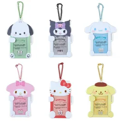 Sanrio Card HolderKuromi Hello Kitty Student Access Control Document Storage Pendant Kawaii Gift Toys Anime Accessories