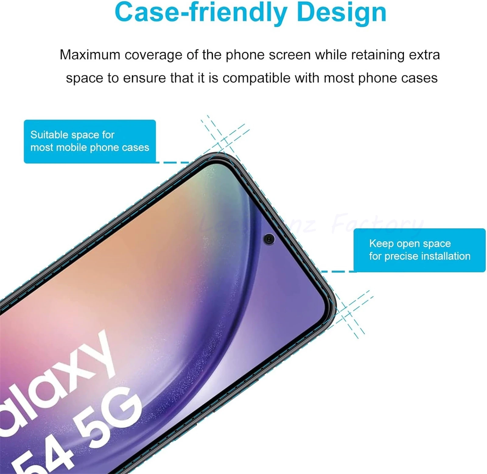 2/4 шт., 10D закаленное стекло для Samsung Galaxy A54 A54