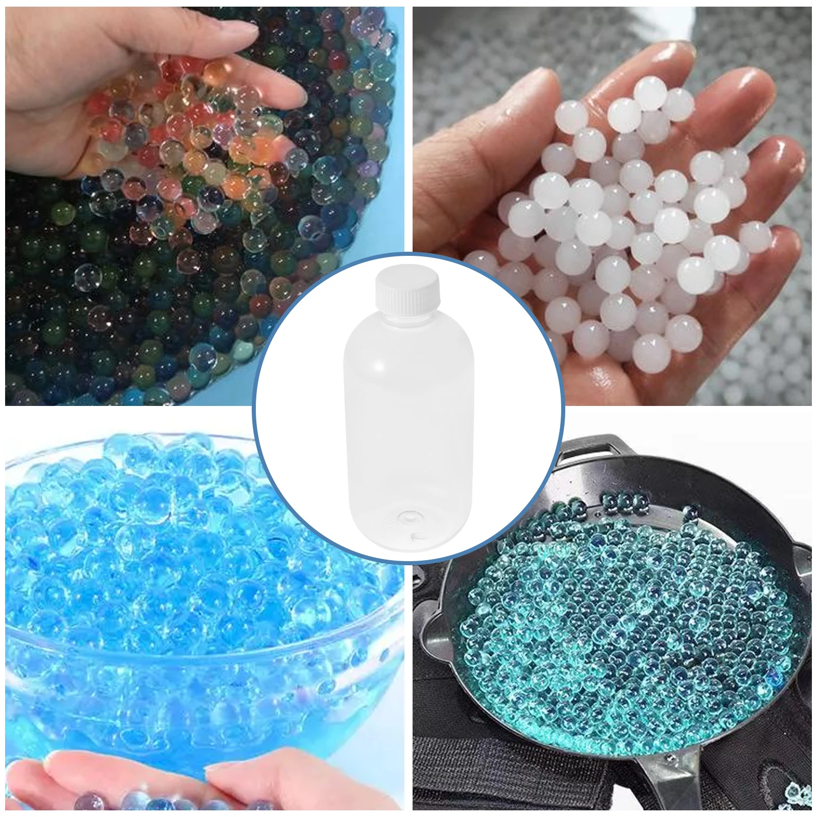 

6pcs Toy Bullets Beads Container Plastic Display Bottles Reusable Refillable Storage Suitable Lab Home Use Portable Lightweight