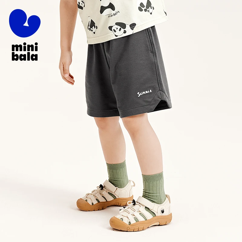 Mini Bala Boys Quick-Dry Summer Shorts Comfortable and Casual Kids Pants for Baby Boys 2025 New
