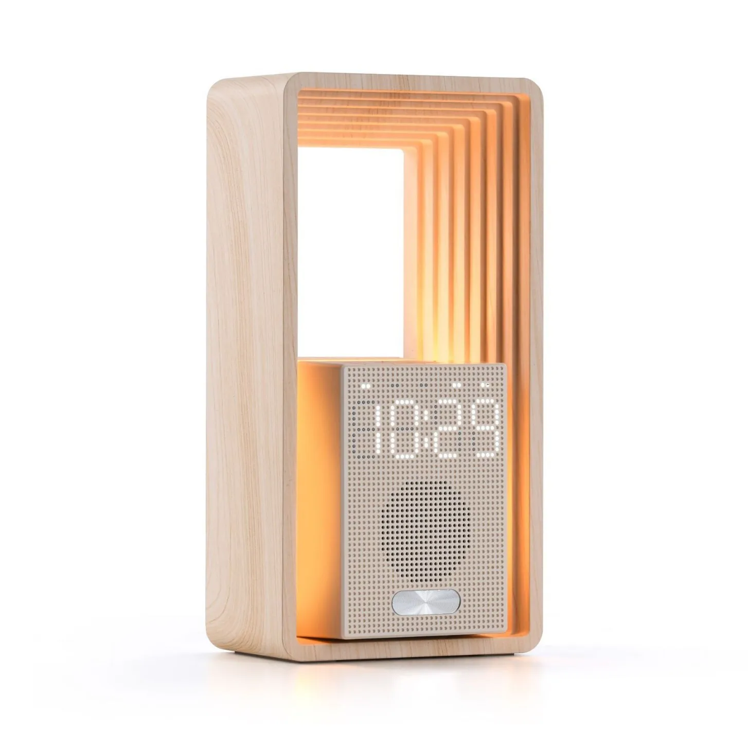 Sunrise Simulation Alarm Clock with White Noise Speaker Dimmable Bedside Ambient Night Light Desktop Clock for Home Bedroom Use view 5