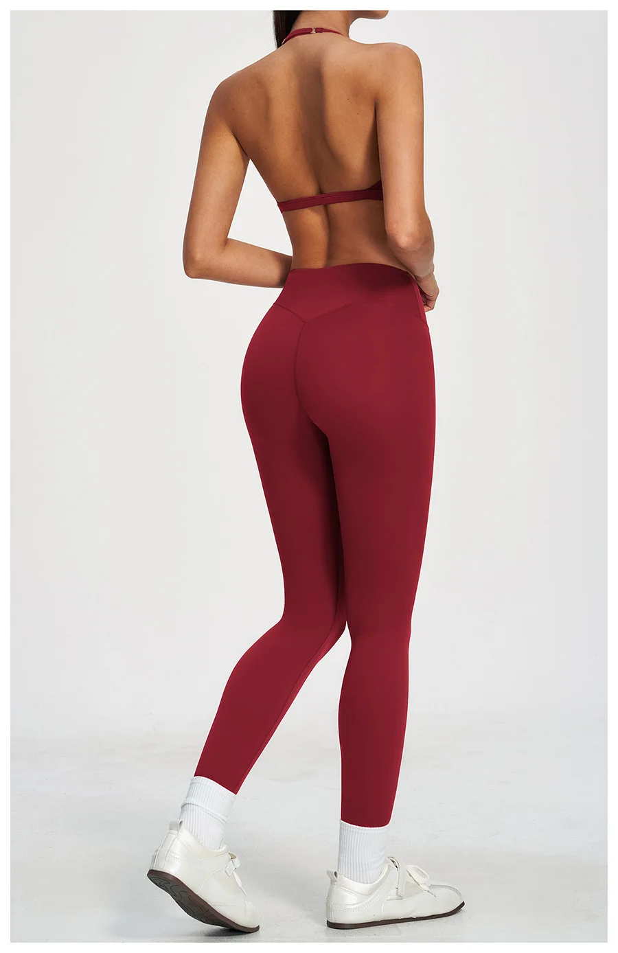 Yoga-Set 2-teilig Damen Fitness Sportbekleidung Naked Feel Sport-BH Gym Laufhose Po-Formende Leggings Workout-Outfit Activewear – Detail 6