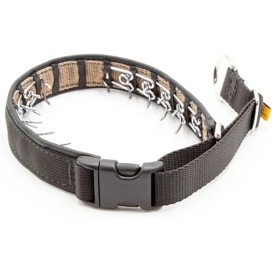 

Adjustable Hidden Pinch Collar with Snap for Secure Training and Control Heavy Duty Chrome Finish 200 lb Clasp Strength Durable