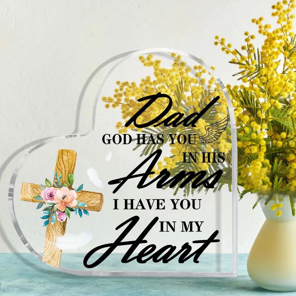 acrylic effect/pattern Fathers Day Sympathy Gifts for Loss of Father-Memorial Gifts for Loss of Dad Bereavement Funeral