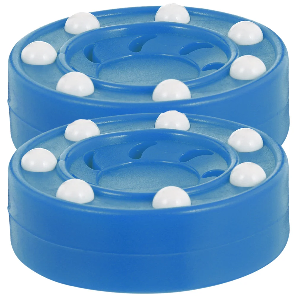 

2Pcs Premium Roller Hockey Pucks Smooth Finish Round Edges on Concrete Wood Courts Ideal for Game and Skill