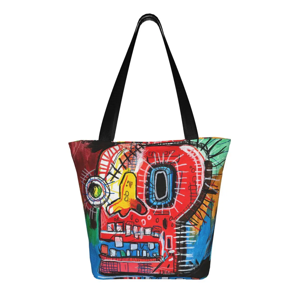 Borsa per la spesa artistica Graffiti borsa da esterno in tessuto estetico borse moda femminile