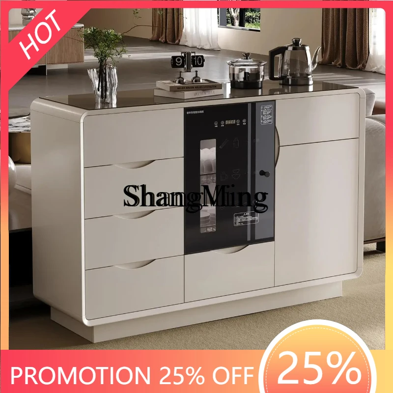 

SM room solid wood smart tea bar machine modern simple side cabinet office with disinfection household integration