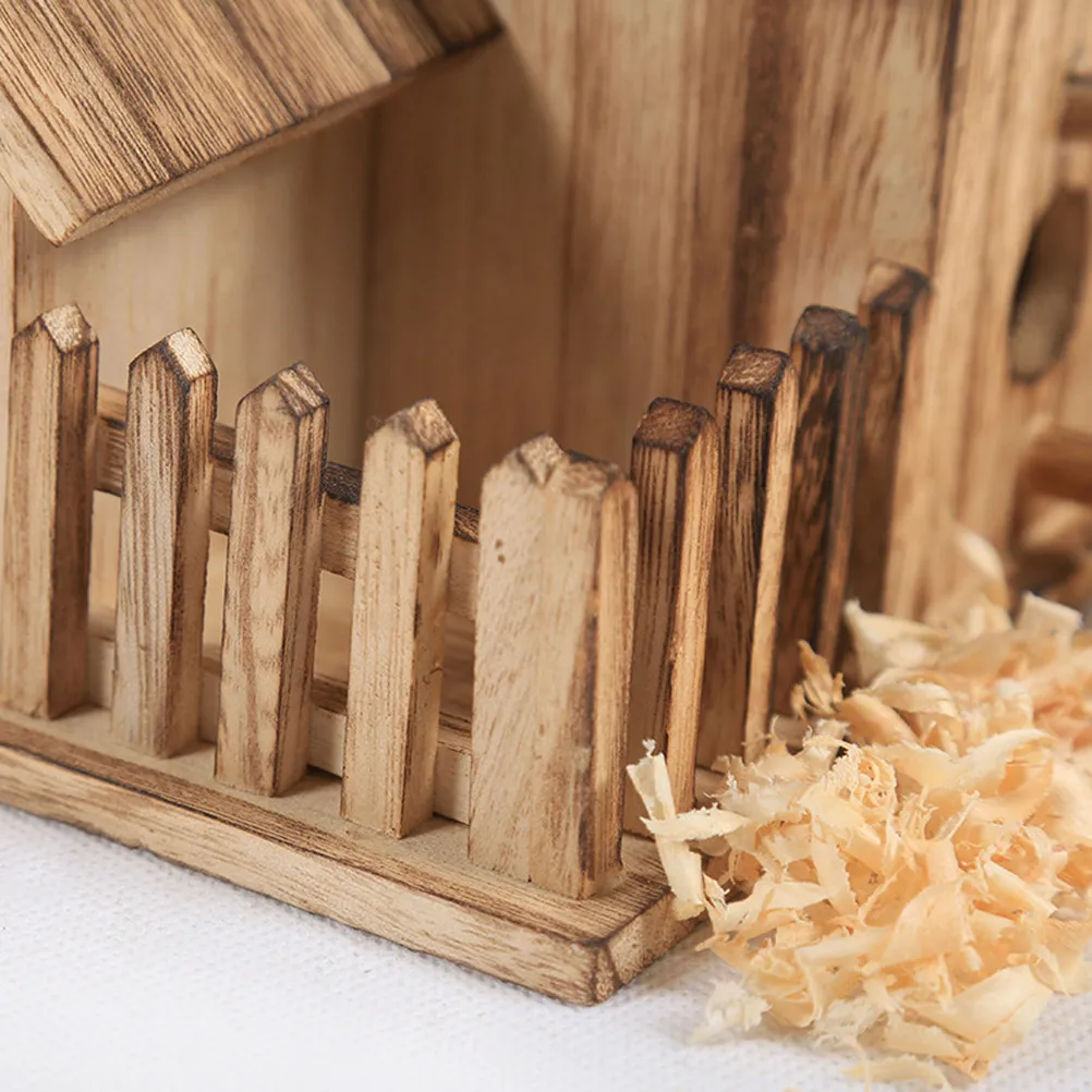 

Multi-Room Wooden Bird Nest for Small Birds Canary Parrot Lark Yellowbird with Wide Entrance Natural Pine Wood Unfinished