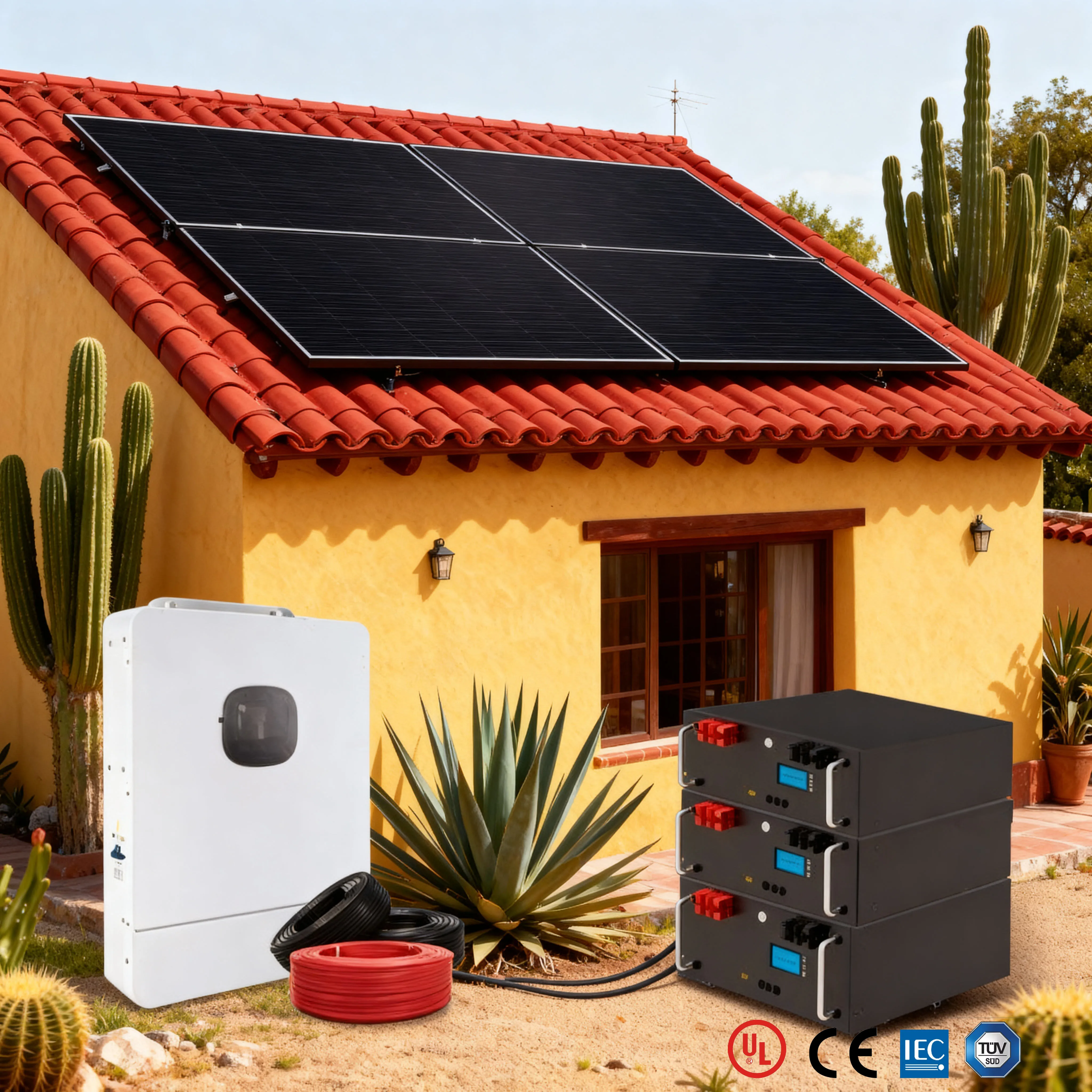 15KW BIPV Solar System, High Efficiency Roof Tile, Integrated Inverter Whole Home Backup