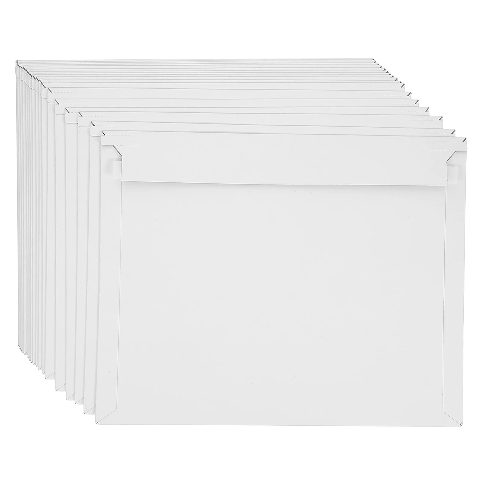 20Pcs Waterproof White Paper Envelopes Self Sealing Flat Document Mailers Mailing Bags Shipping Label Pouches