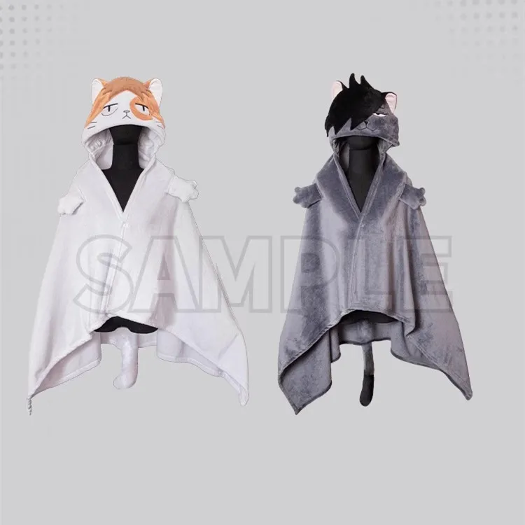 Anime Cloak Haikyuu!! Inarizaki Nekoma Halloween Props Hinata Shoyo Cosplay Costume Coat Uniform Cloak Tops Kimono Haori Unisex