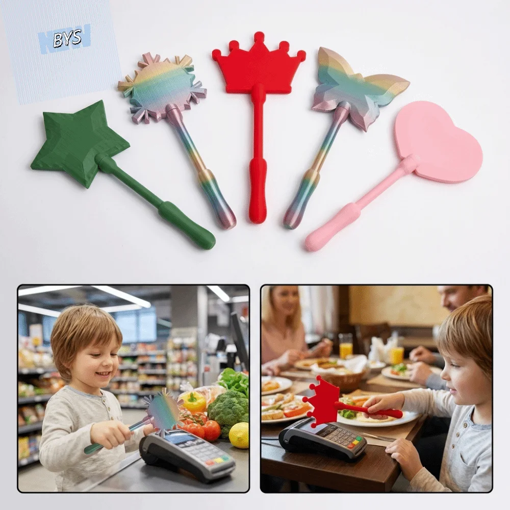 

Creative 3D Printed Wand Tap To Pay Portable Cute Contactless Payment Sleeve Lightweight Funny Credit Card Holder Gift for Girls