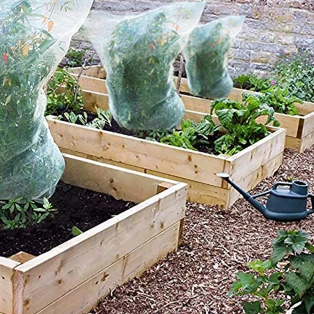 

Утолщенная сетка от птиц на молнии, 60 меш, дышащая, для защиты растений в саду, прозрачная сетка от насекомых