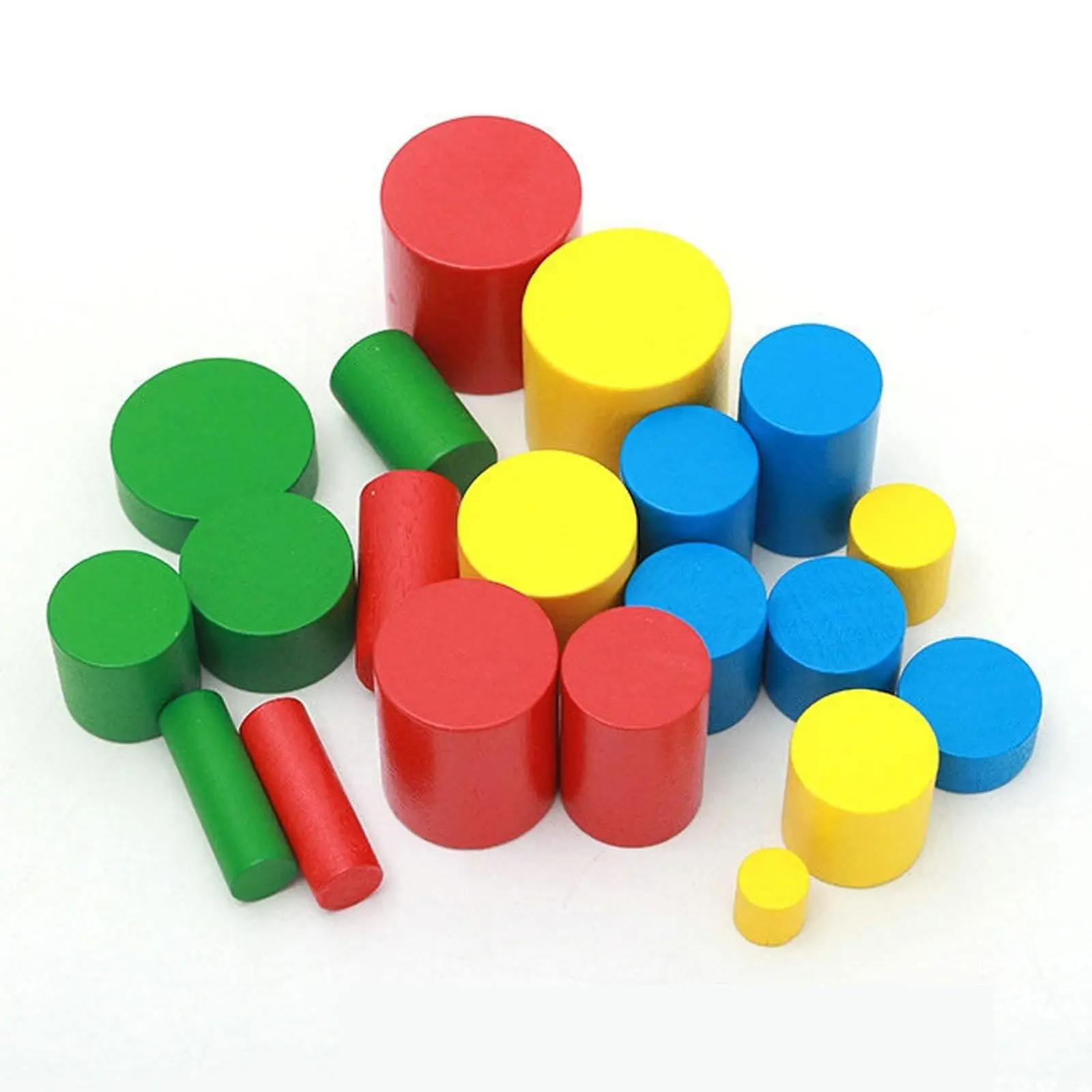 20 Pieces Educational Wooden Toy Wooden Blocks for Family Version Children