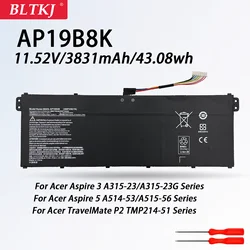 AP19B8K 11.52V 3831mAh Laptop Battery For Acer Aspire 3 A315-58 A317-52 A514-53 A515-56 CB315-3H A715-42 AP19B5K
