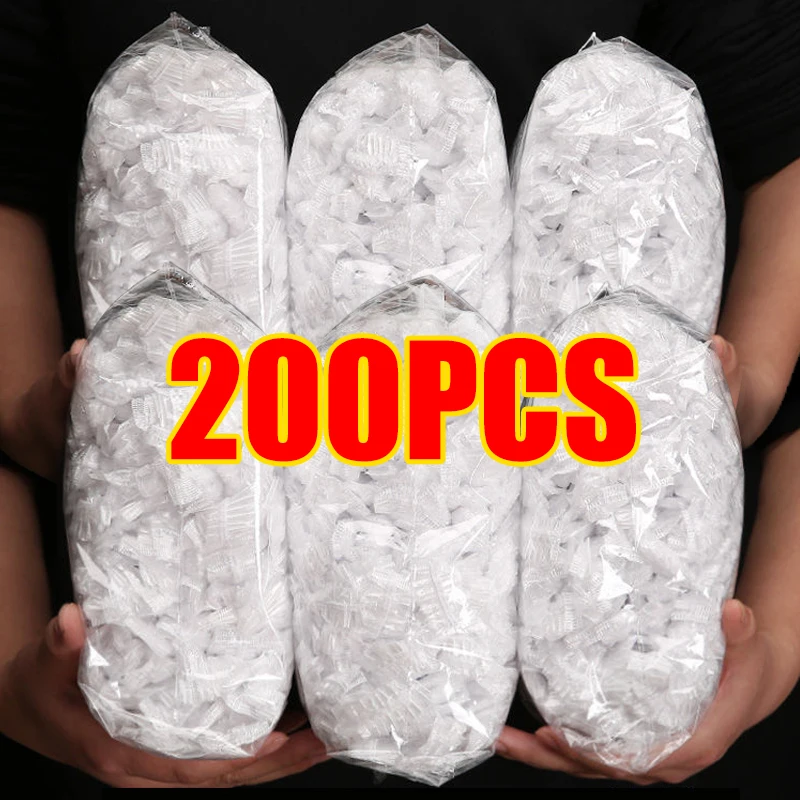 200/100/50/10 Stuks Voedselbedekking Wegwerp Transparante Voedselzakken Plasticfolie Elastisch Vershoudfolie Deksel Thuis Keuken Opslag Saran Wrap