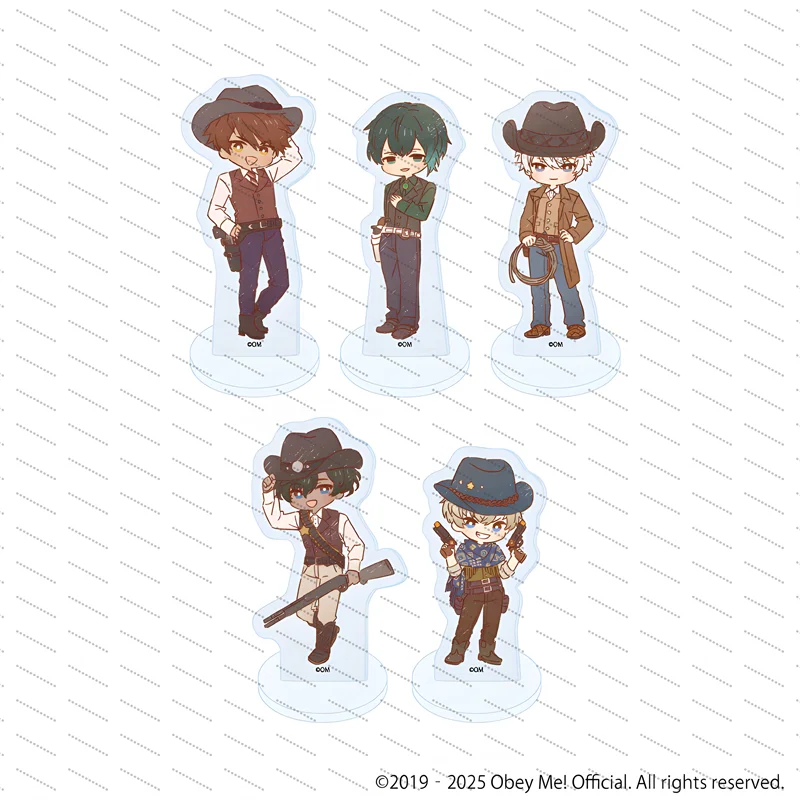 

Otome game Obey Me! Nightbringer 10cm Acrylic Stand Kawaii Desktop ornament Fan gifts(Retro Art)