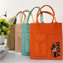 Large Capacity Handbag New Thicken Felt Shoulder Bag Tote Bag Women