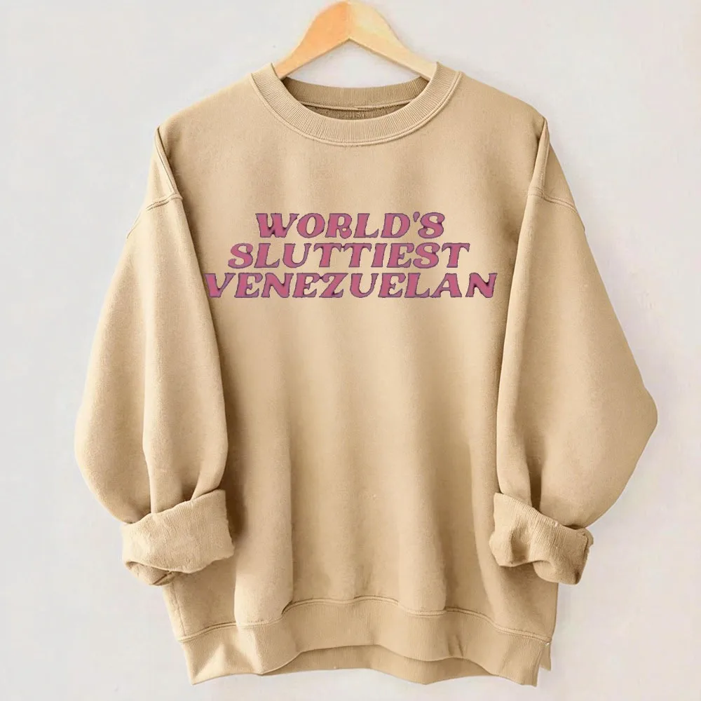 Sudadera Venezuelan regalos Venezuelan cuello redondo suéter divertido hombres mujeres Sudadera con capucha hombro caído invierno primavera sudadera ropa