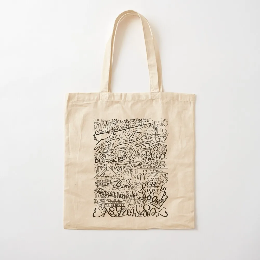 

Princess Bride Quotes Tote Bag bags woman 2025 Women bags Canvas Tote Bag