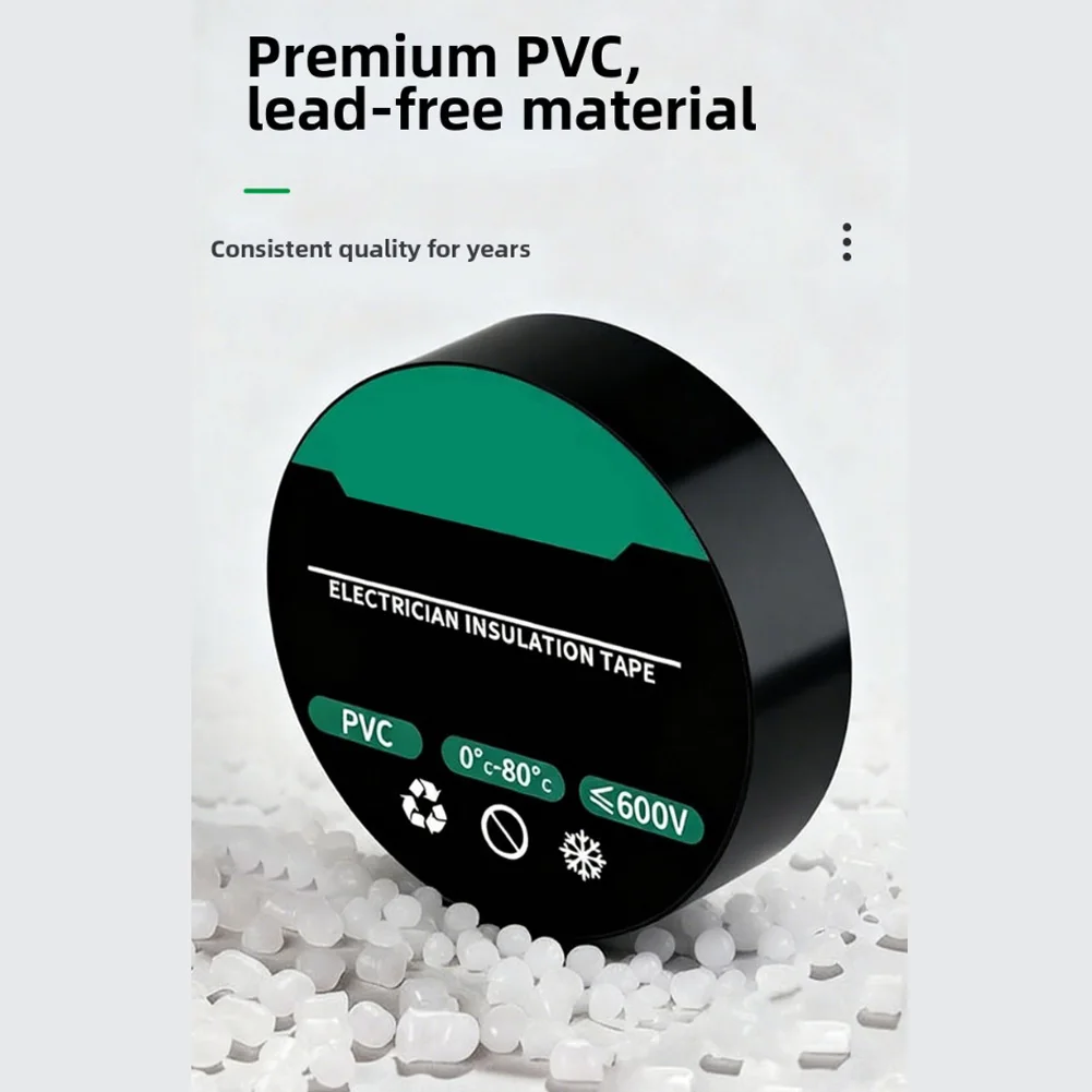 PVC Electrical Tape Flame Retardant for Safe Wiring Wire Insulation and Cable Management Suitable for Multiple Uses