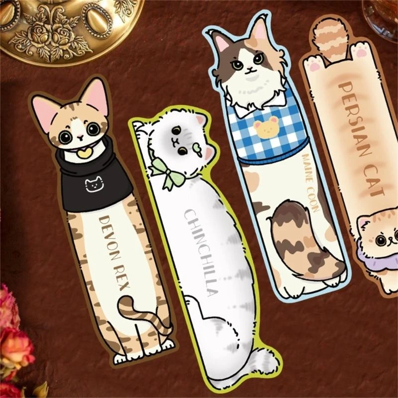 30 piezas Cats gatos Bookmarks lectura para lectura para libro Book Writer Student Paper Markers Book Page Divisor