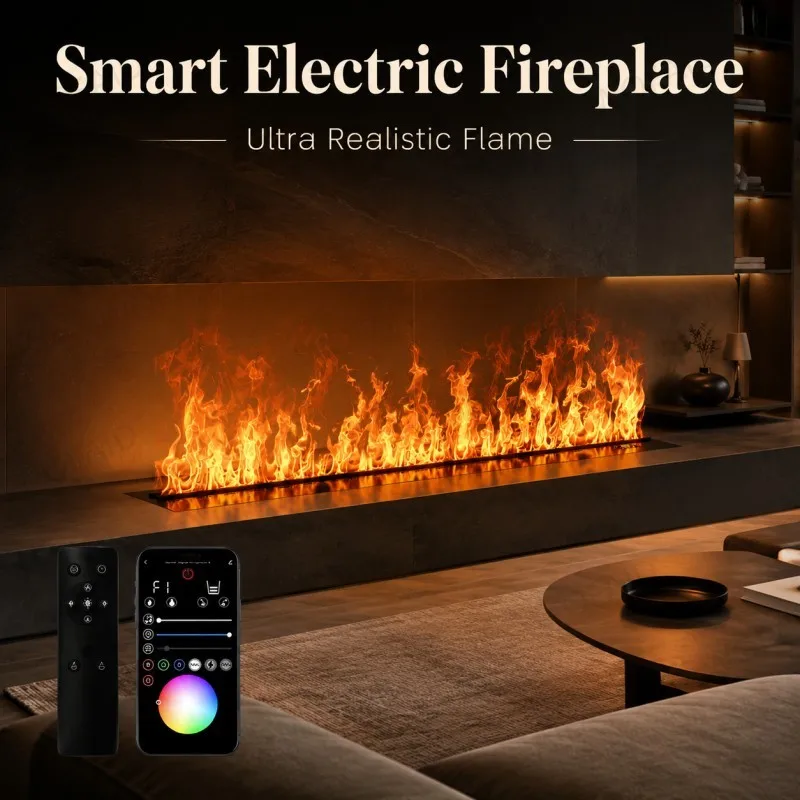 Premium Electric Fireplace Water Vapor Mist Fireplace with LED Flame Effect Home Decoration Luxury Atmosphere Electric Fireplace