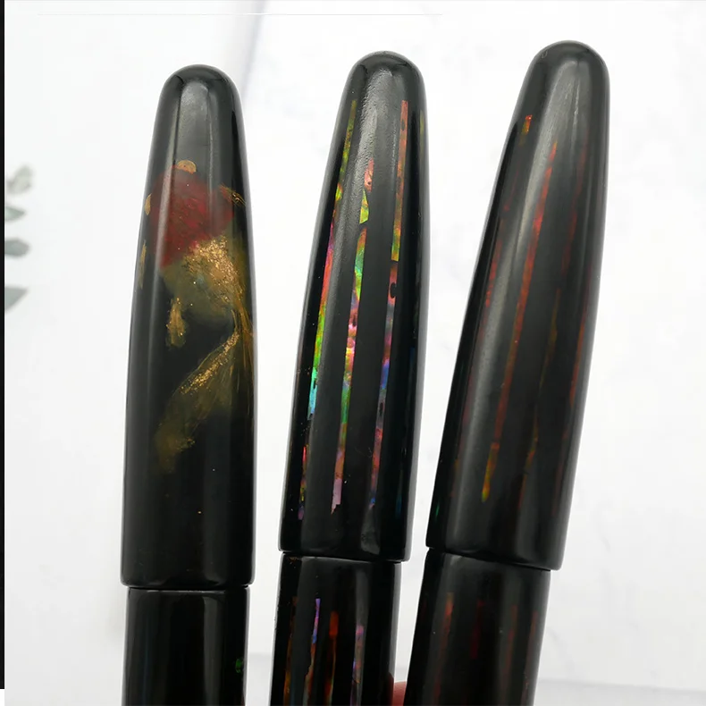 Japanischen schreibwaren super große stift könig stift raw lack hart wie kleber hand-gemalt shell carving WANCHER – Detail 5
