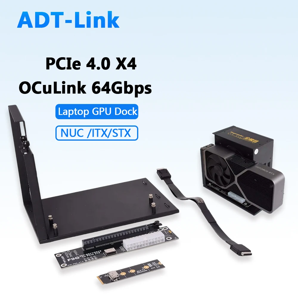 EGPU OCuLink GPU Dock PCIe 4.0 / 5.0 M.2 PC Notebook Laptop to External Video Graphics Card for NVIDIA RTX4090 AMD RX7900xtx