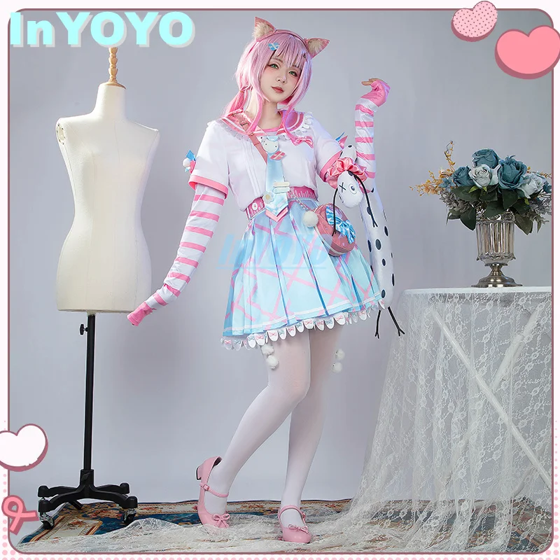 InYOYO Yang Nari Cosplay Costume Nijisanji Vtuber New Clothes Lovely Dress Uniform Halloween Party Outfit Women Customized New