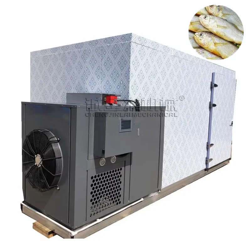 High yield fish hot air dryer machine heat pump dryer food dryer dehydrator room seafood drying equipment