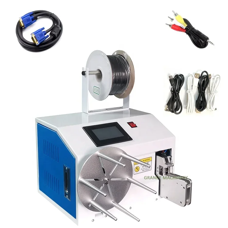 Automatic Wire Winding And Stringing Machine Banding Bundling Tying Electrical Copper Wire Cable Coiling Machine