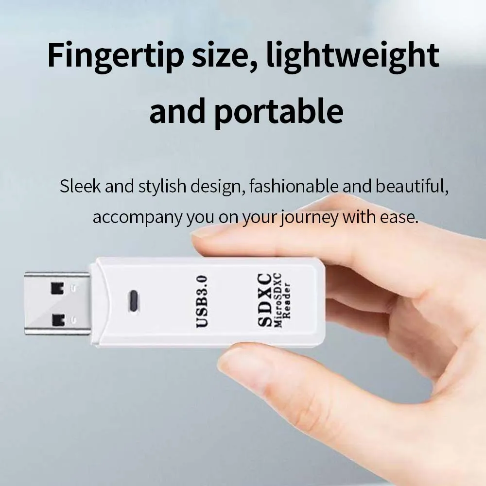 TISHRIC USB3.0 TF/SD Card Reader 2-in-1 Card Reader Easy Plug and Play Memory Card Adapter High Speed  for Camera Phone Computer