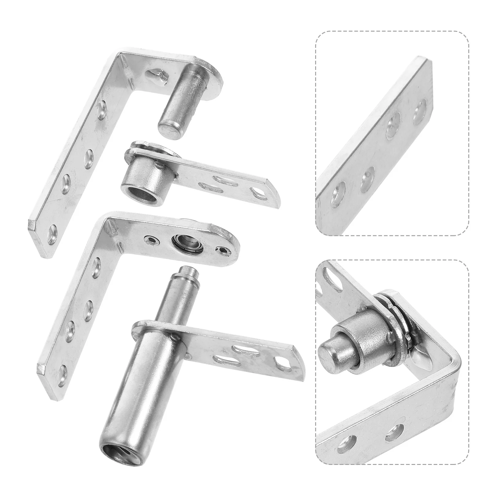 

Stainless Steel Automatic Rebound Hinge Heavy Duty Swing Gate Pivot Self Closing Hidden Cupboard Barn Fence Shed Two Way Door