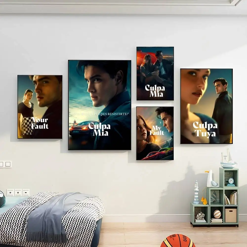 بلدي خطأ Culpa ميا 2023 فيلم خمر أنيمي الملصقات لزجة ورق أبيض يطبع الملصقات الفنية Kawaii غرفة ديكور #3